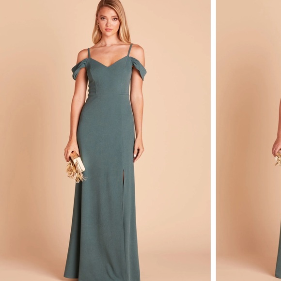 Birdy Grey Dev crepe Bridesmaid Dress in Sea Glass. Size small - Picture 2 of 6